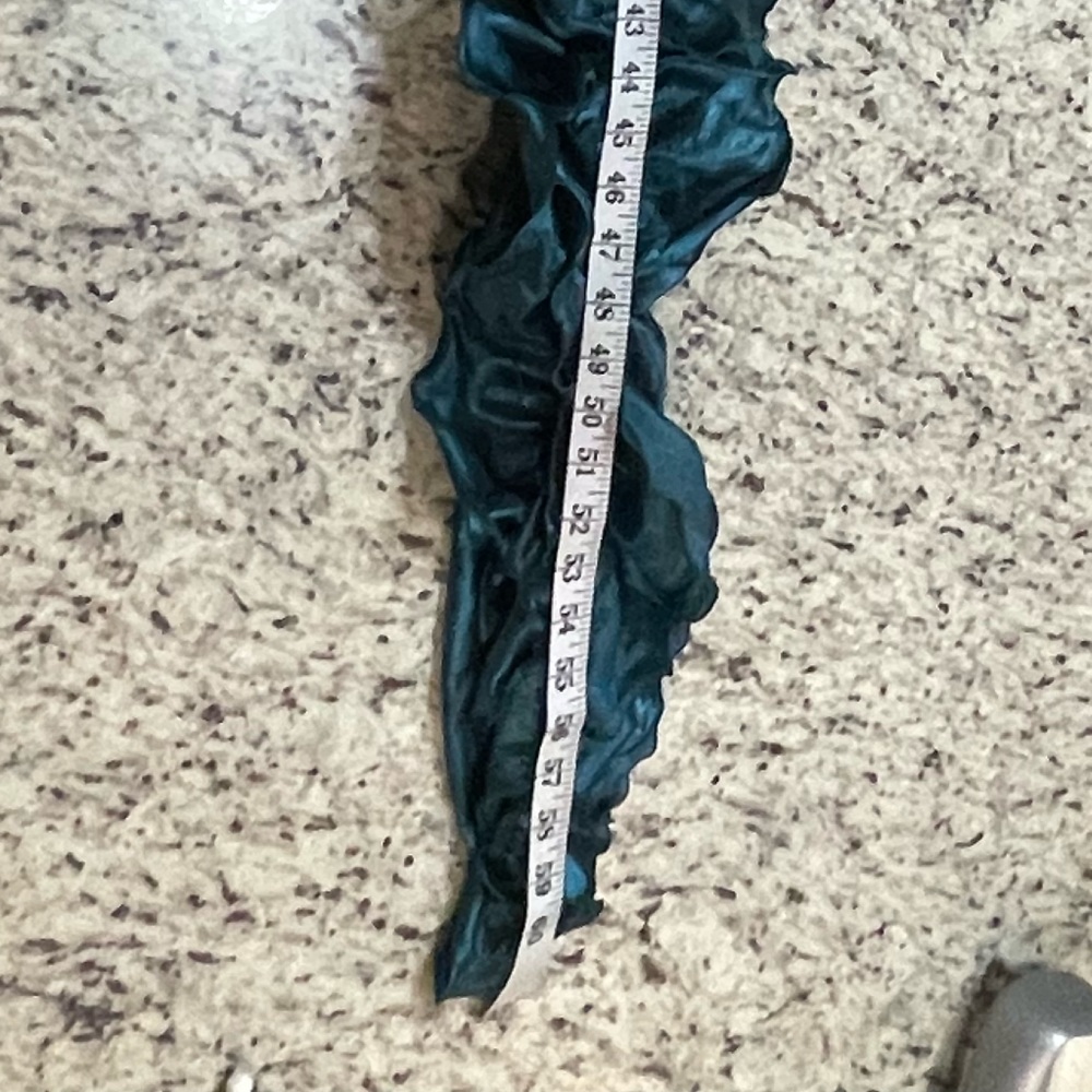 VT LUXE DRESSY SCARF ,Sea Blue,Turquoise. New With Tags. Shiny Beautiful. Formal - Picture 8 of 12